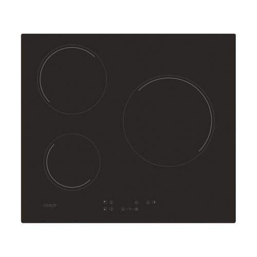 Kochfelder, Elektrisch, 3 Kochzonen, Schwarz, Vetroceramic